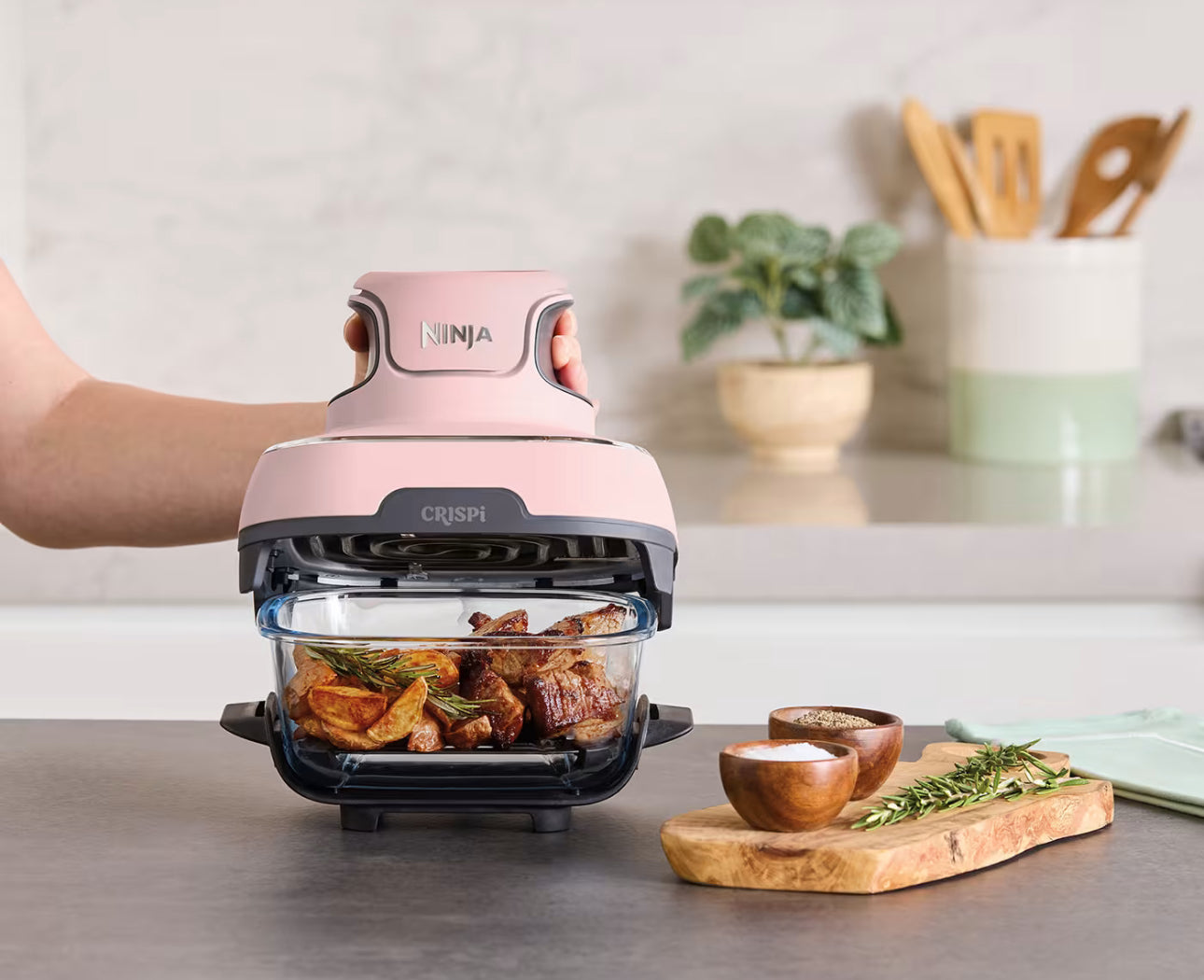 Ninja CRISPi 4-in-1 Tragbare Glas-Heißluftfritteuse